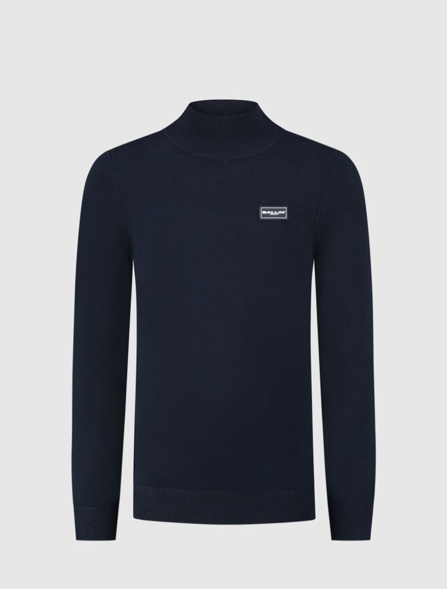 Kinderen Ballin Amsterdam | Kids Logo Mockneck Knit | Navy