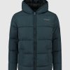 Volwassenen Ballin Amsterdam | Embroidery Puffer Jas | Dark Blue