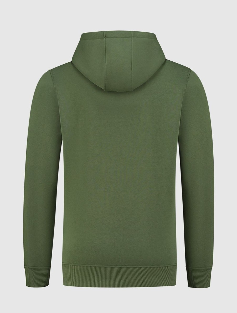 Volwassenen Ballin Amsterdam | Logo Print Hoodie | Army Green