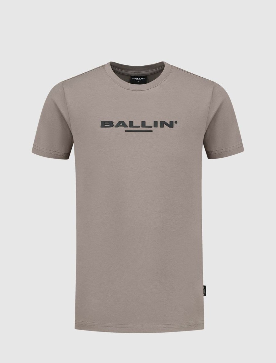 Kinderen Ballin Amsterdam | Kids Logo T-Shirt | Taupe