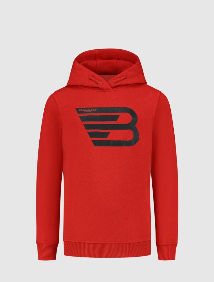 Kinderen Ballin Amsterdam | Kids Original Icon Logo Hoodie | Red