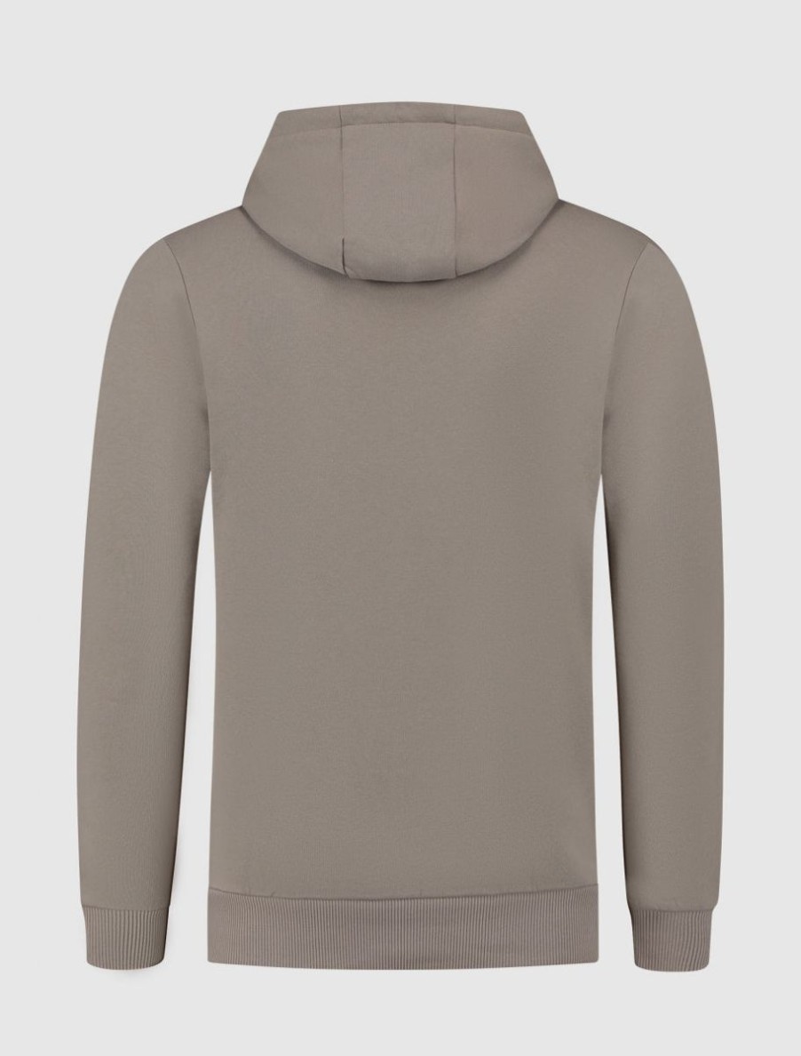 Volwassenen Ballin Amsterdam | Dubbel Icon Logo Hoodie | Taupe