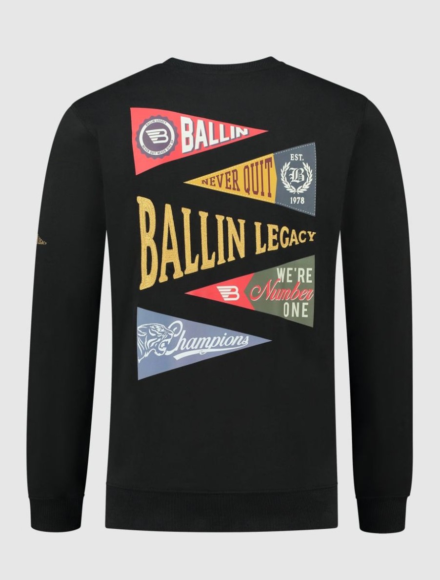 Volwassenen Ballin Amsterdam | Legacy Print Sweater | Black