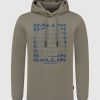 Volwassenen Ballin Amsterdam | Rotated Logo Print Hoodie | Taupe