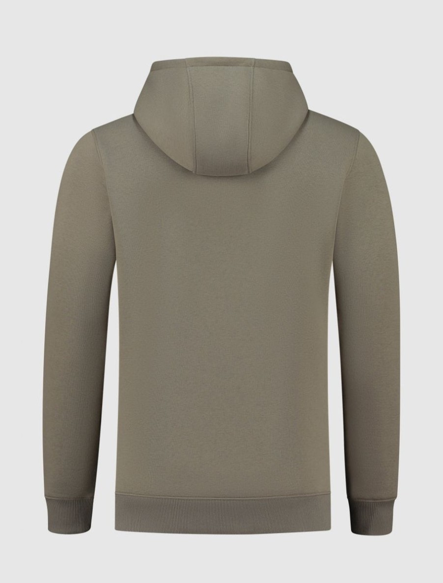 Volwassenen Ballin Amsterdam | Rotated Logo Print Hoodie | Taupe