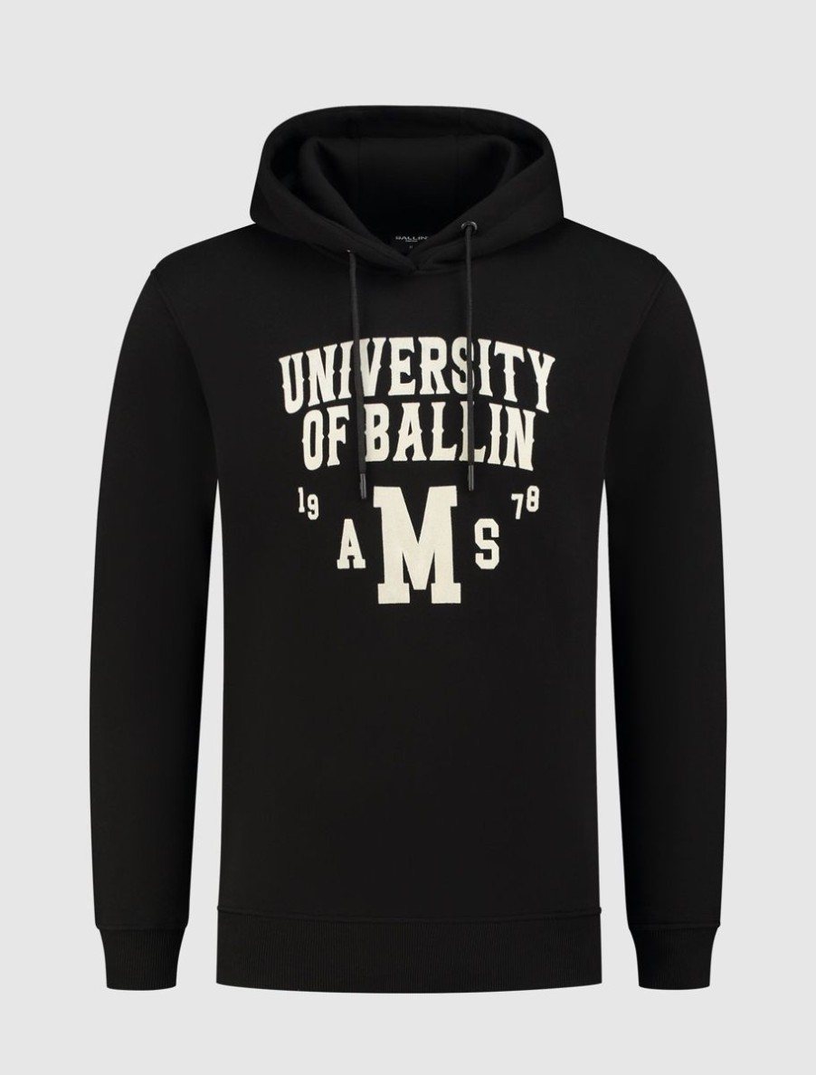 Volwassenen Ballin Amsterdam | University Print Hoodie | Black