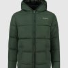 Volwassenen Ballin Amsterdam | Embroidery Puffer Jas | Forest Green