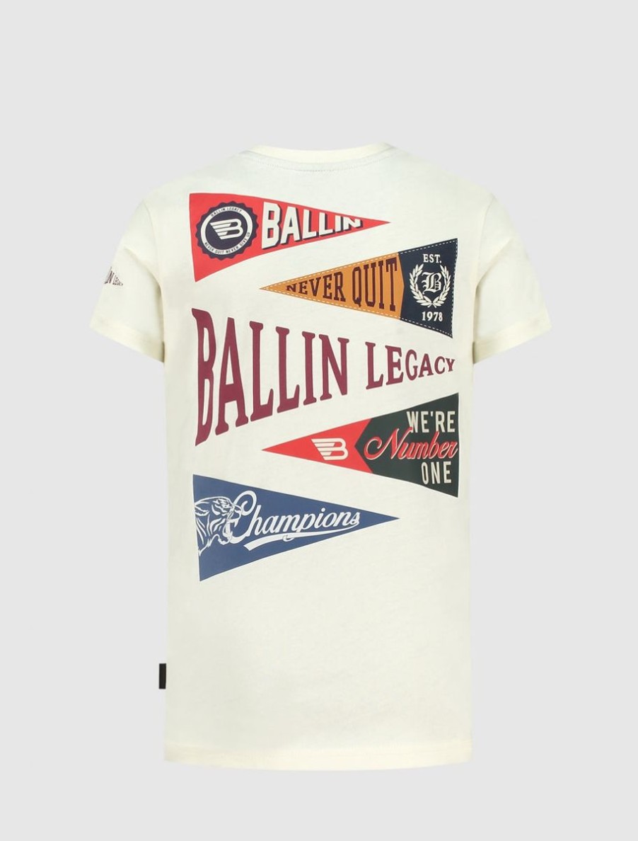 Kinderen Ballin Amsterdam | Kids Legacy Print T-Shirt | Ecru