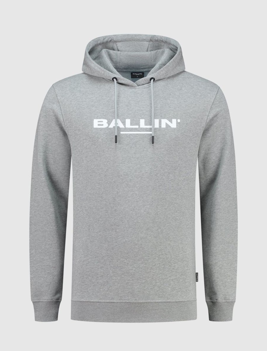 Volwassenen Ballin Amsterdam | Logo Print Hoodie | Grey