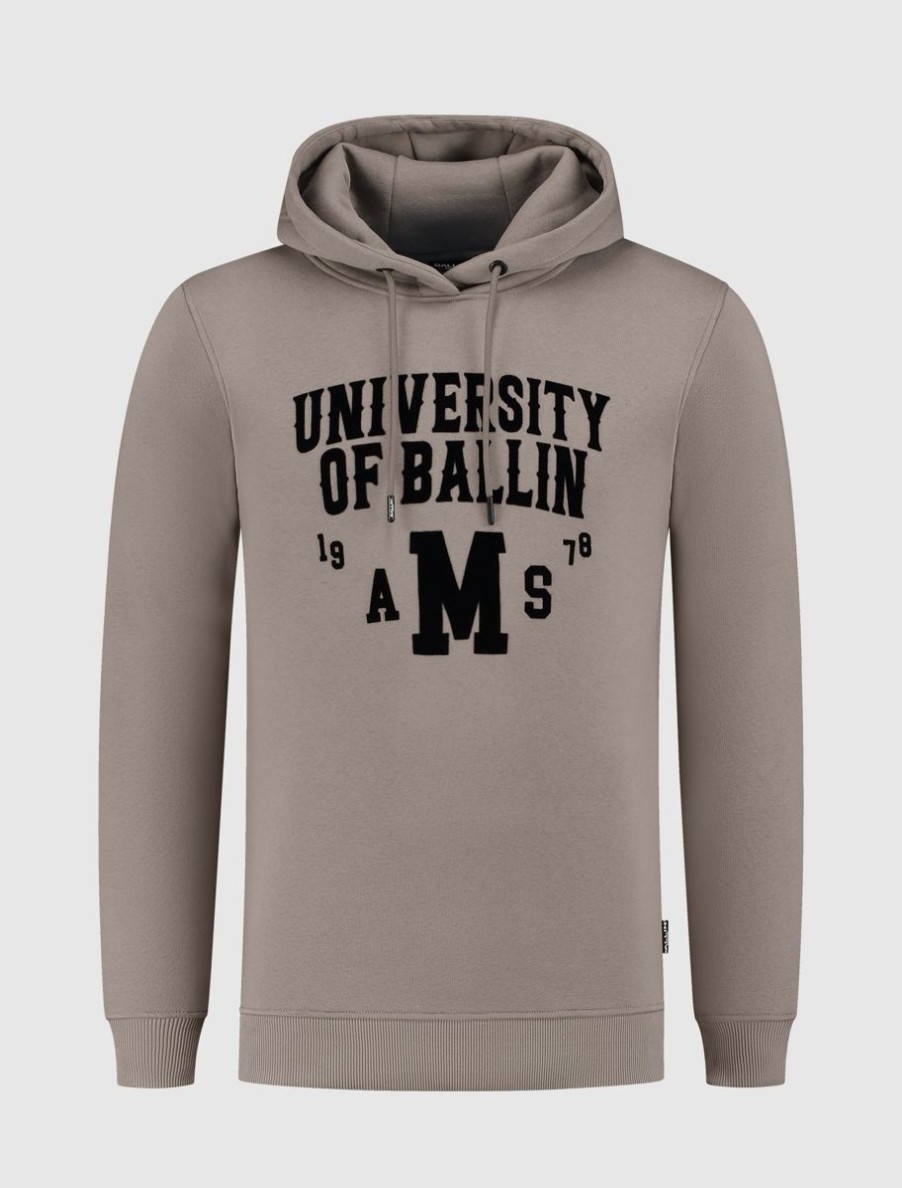 Volwassenen Ballin Amsterdam | University Print Hoodie | Taupe