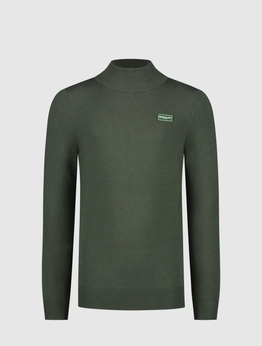 Kinderen Ballin Amsterdam | Kids Logo Mockneck Knit | Forest Green