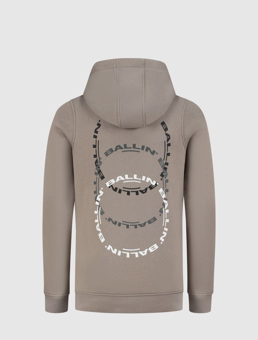 Kinderen Ballin Amsterdam | Kids Circle Logo'S Hoodie | Taupe