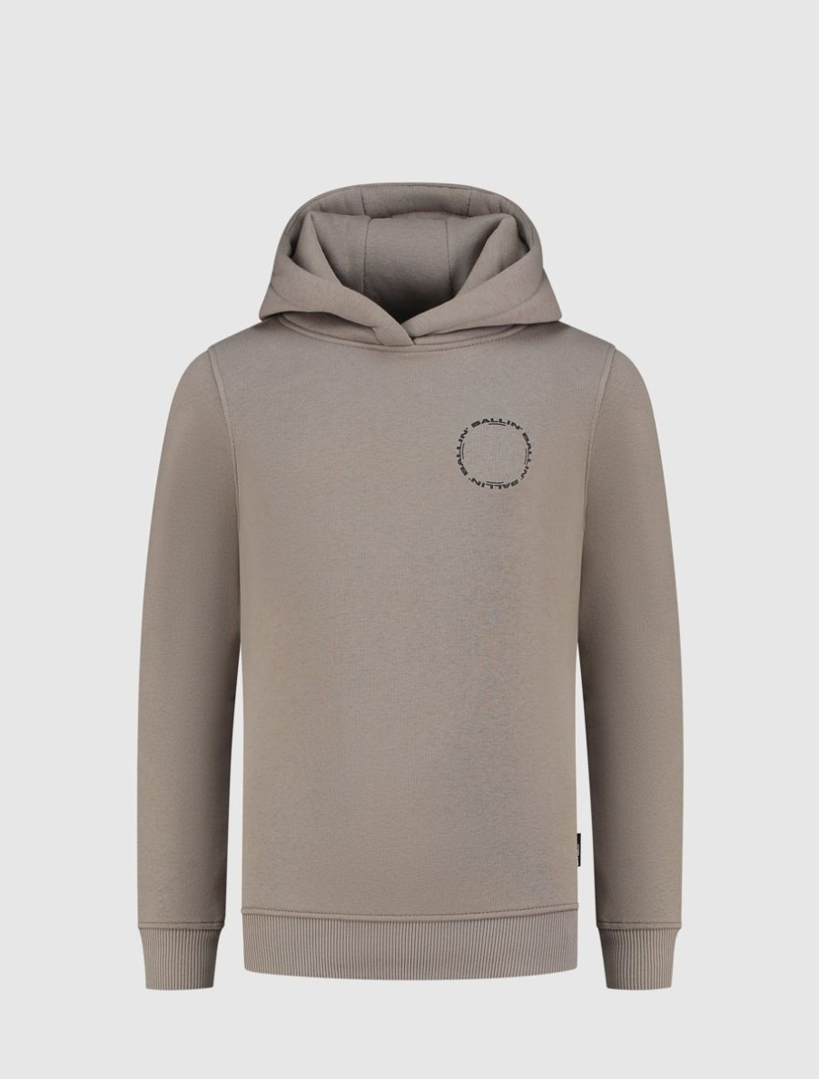 Kinderen Ballin Amsterdam | Kids Circle Logo'S Hoodie | Taupe