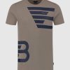 Volwassenen Ballin Amsterdam | Dubbel Icon Logo T-Shirt | Taupe