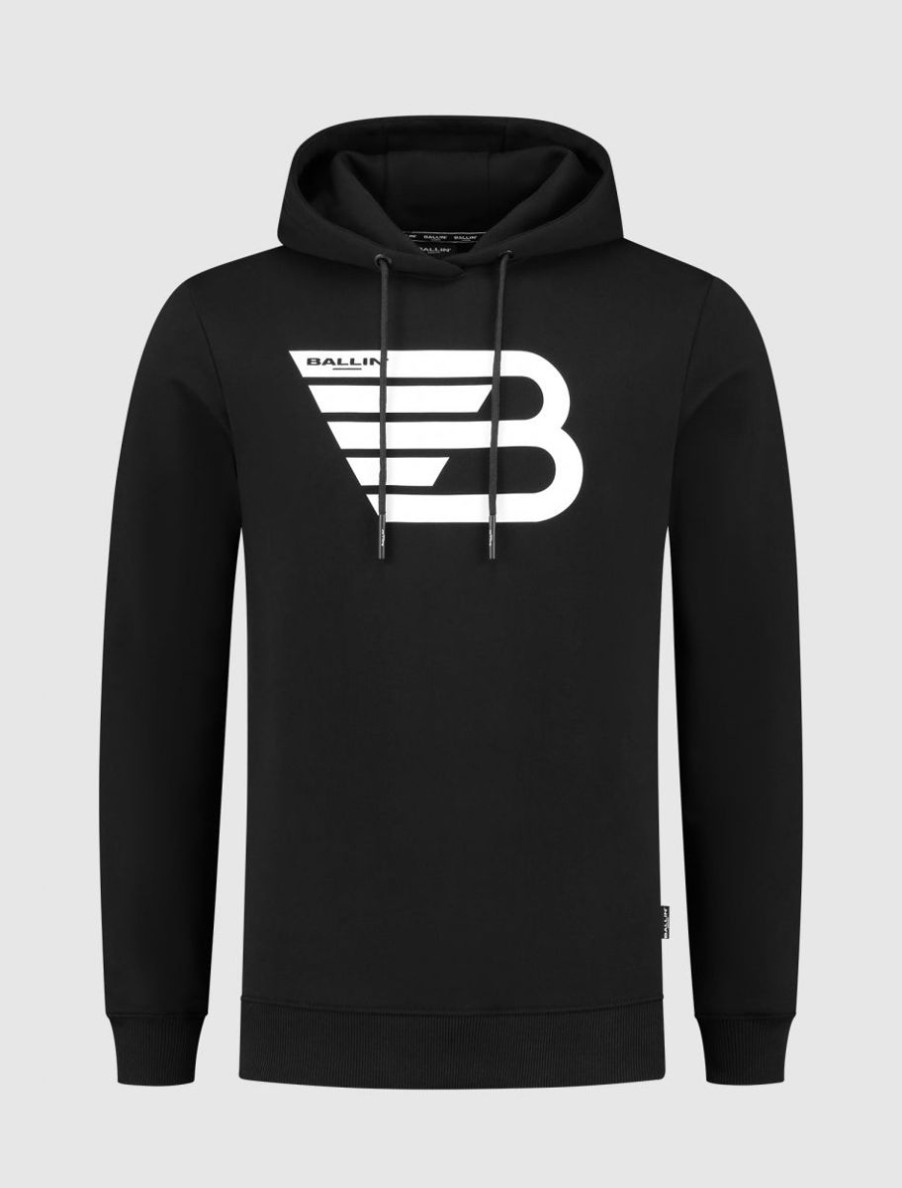 Volwassenen Ballin Amsterdam | Original Icon Logo Print Hoodie | Black