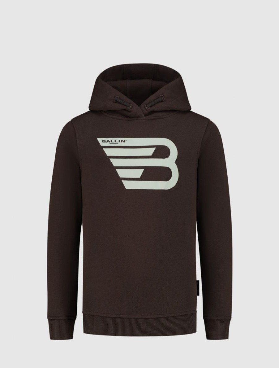 Kinderen Ballin Amsterdam | Kids Original Icon Logo Hoodie | Brown