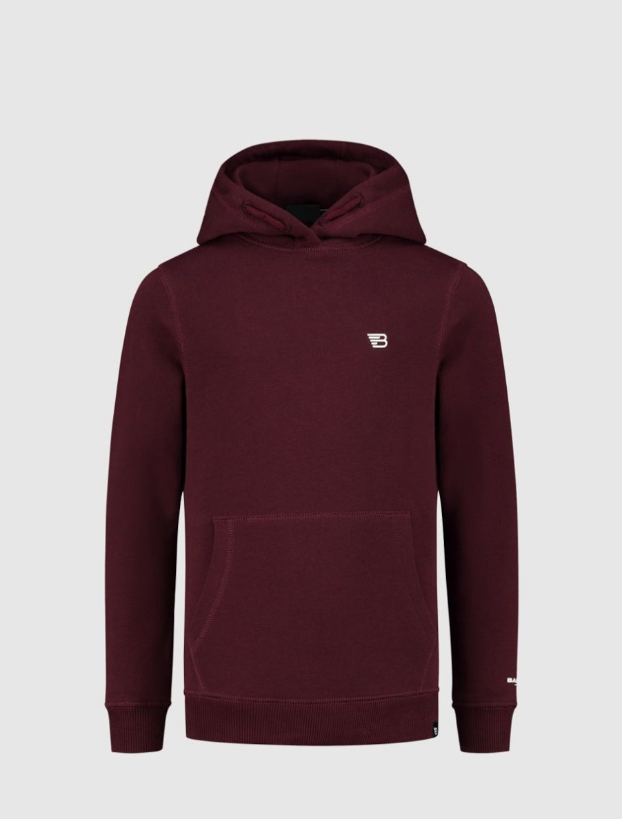 Kinderen Ballin Amsterdam | Kids Original Icon Logo Hoodie | Aged Burgundy