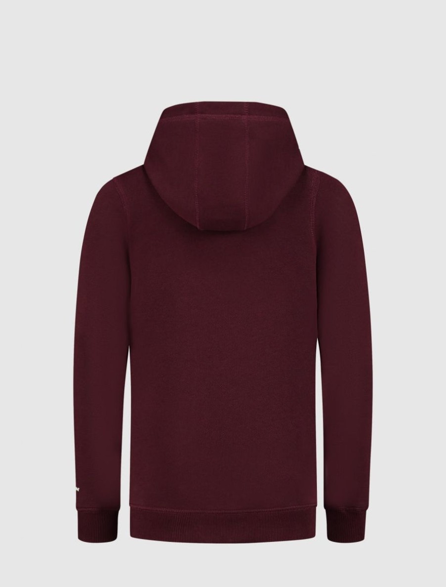 Kinderen Ballin Amsterdam | Kids Original Icon Logo Hoodie | Aged Burgundy