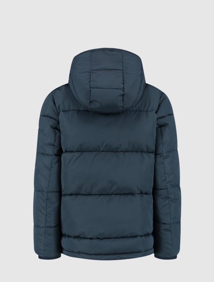 Kinderen Ballin Amsterdam | Kids Gewatteerde Puffer Jas | Dark Blue