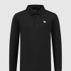 Kinderen Ballin Amsterdam | Kids Icon Logo Lange Mouw Polo | Black