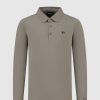 Kinderen Ballin Amsterdam | Kids Icon Logo Lange Mouw Polo | Taupe