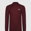 Kinderen Ballin Amsterdam | Kids Logo Mockneck Knit | Aged Burgundy