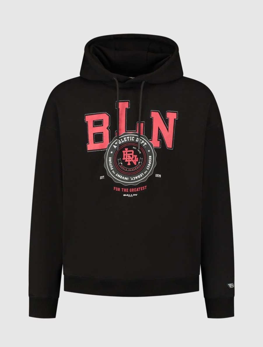 Volwassenen Ballin Amsterdam | For The Greatest Print Hoodie | Black