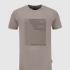 Kinderen Ballin Amsterdam | Kids Lined Icon Logo T-Shirt | Taupe