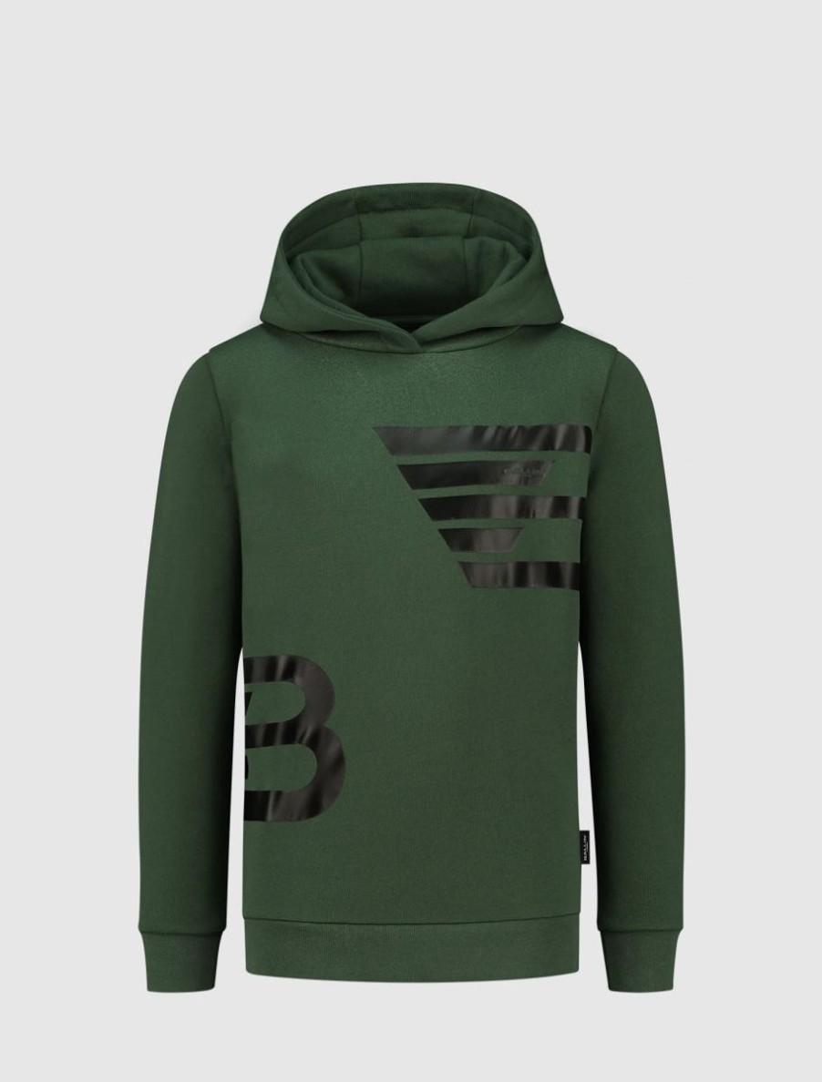 Kinderen Ballin Amsterdam | Kids Dubbel Icon Logo Hoodie | Forest Green