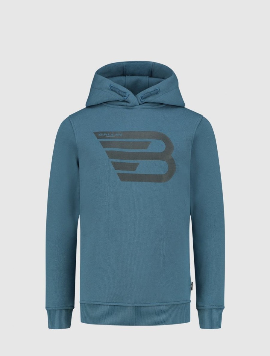 Kinderen Ballin Amsterdam | Kids Original Icon Logo Hoodie | Mid Blue