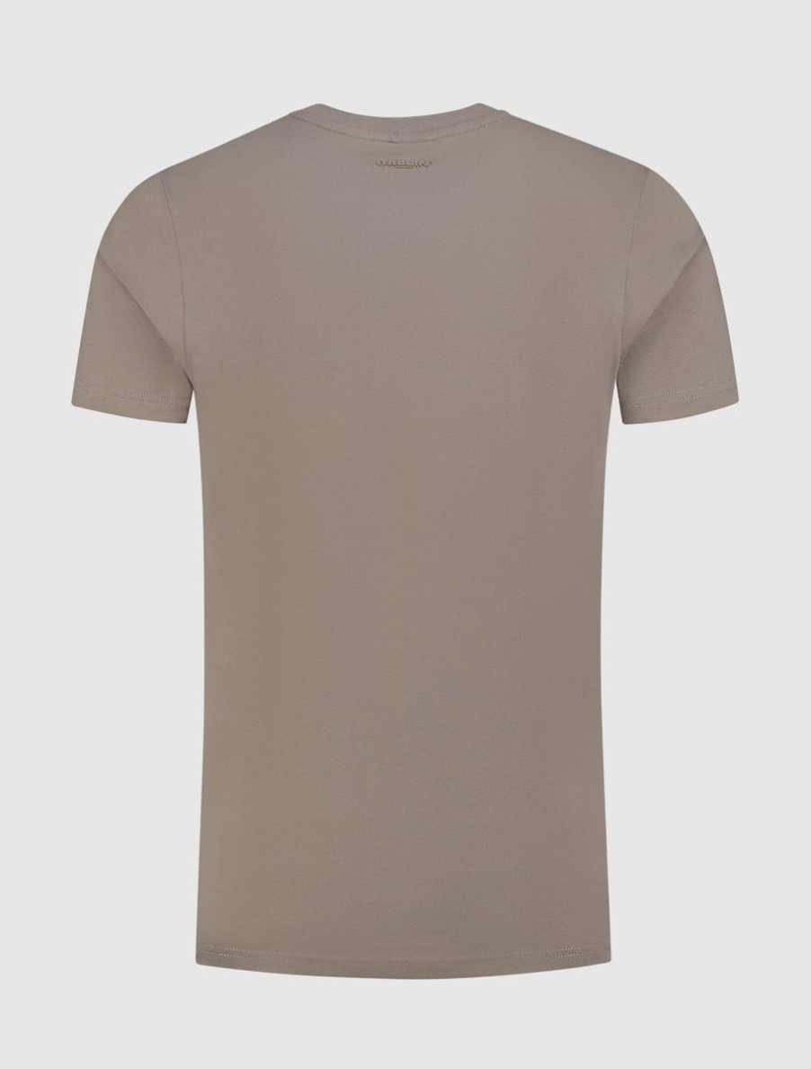 Volwassenen Ballin Amsterdam | Gradient Logo Print T-Shirt | Taupe