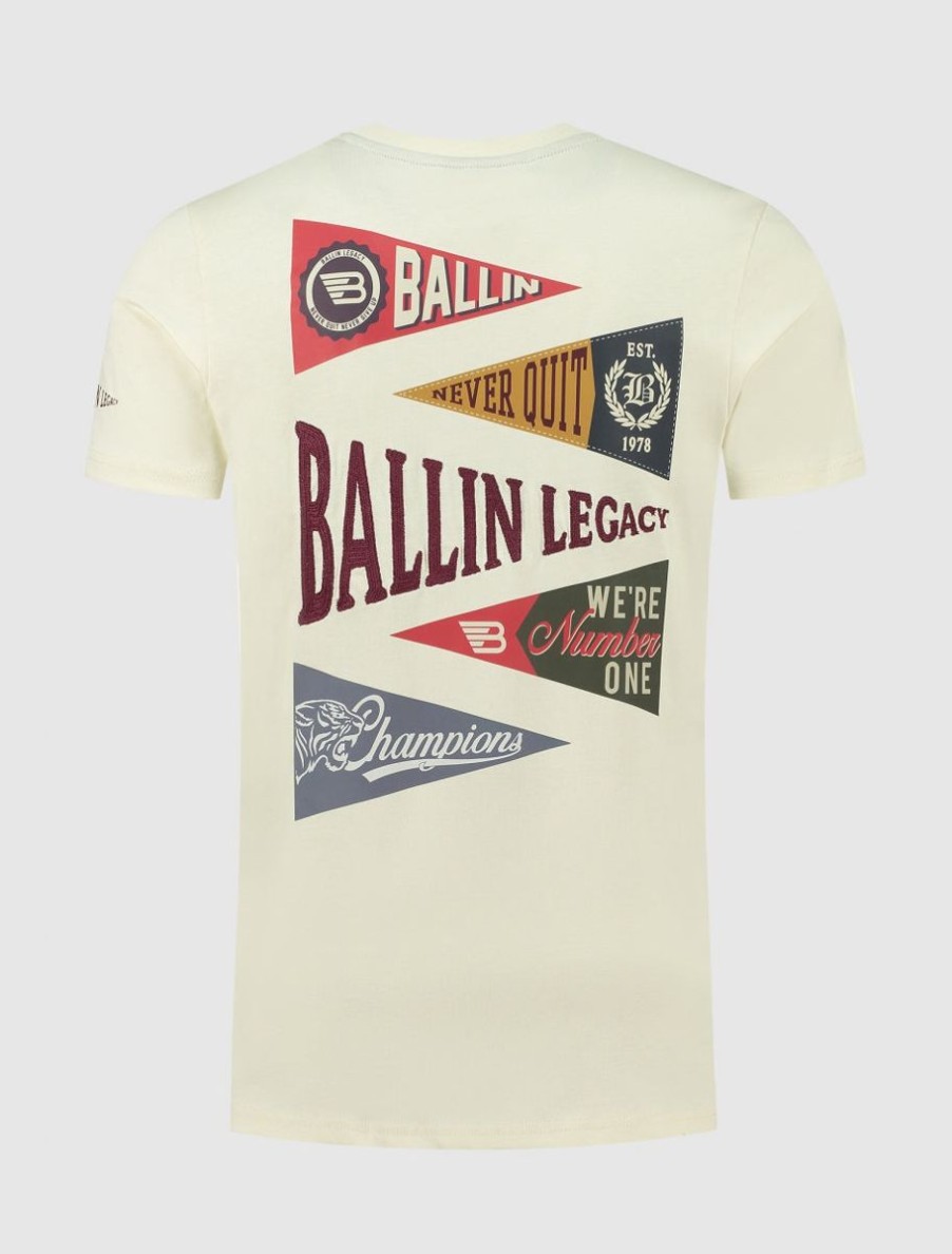 Volwassenen Ballin Amsterdam | Legacy Print T-Shirt | Ecru