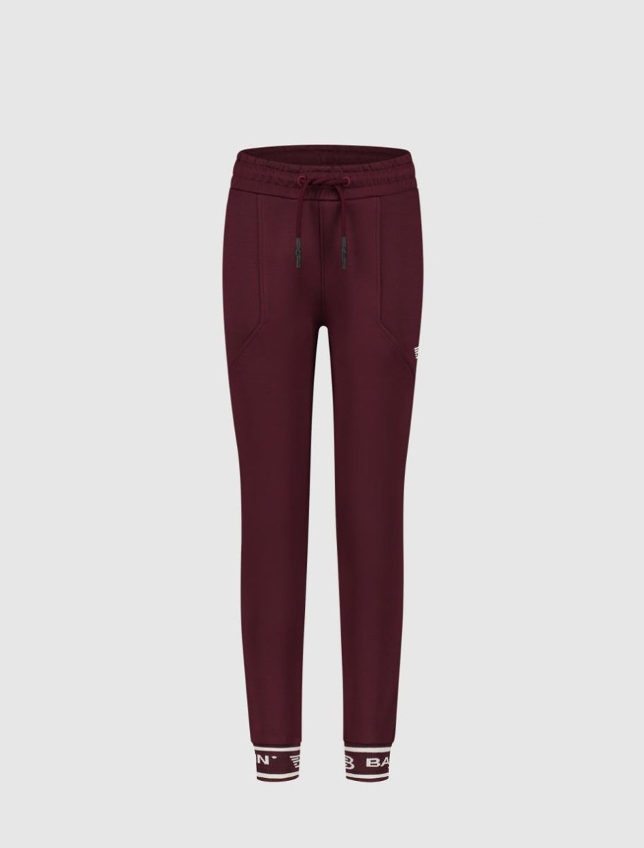 Kinderen Ballin Amsterdam | Kids Scuba Jacquard Joggingbroek | Aged Burgundy