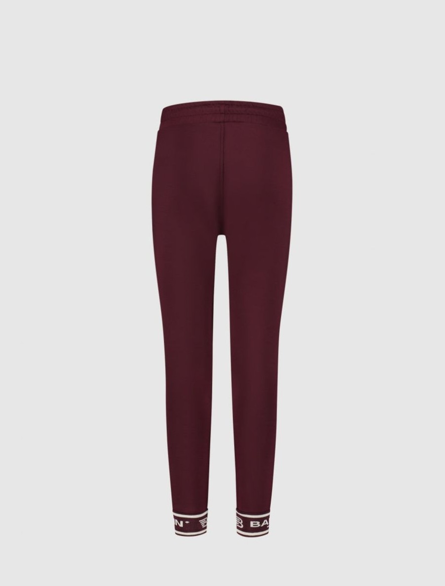 Kinderen Ballin Amsterdam | Kids Scuba Jacquard Joggingbroek | Aged Burgundy