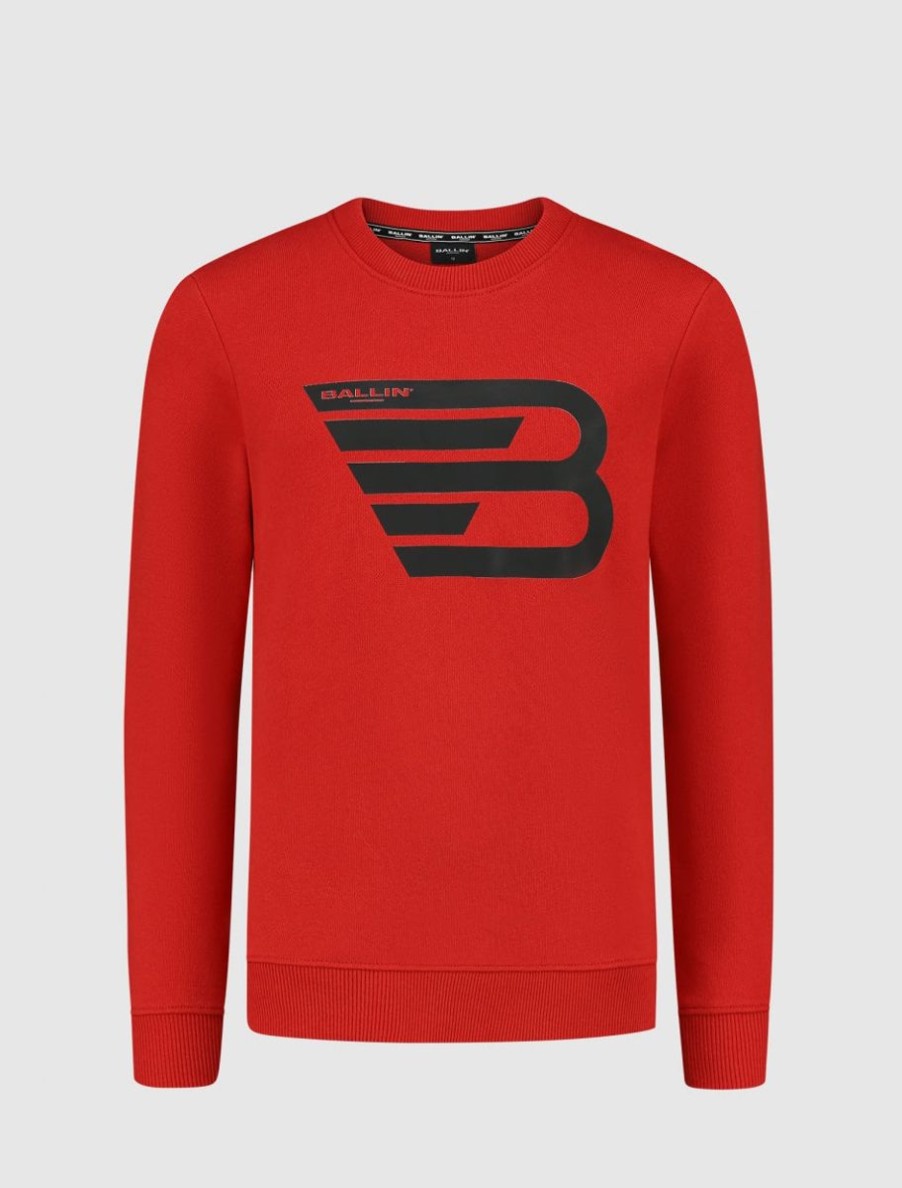 Kinderen Ballin Amsterdam | Kids Original Logo Print Sweater | Red