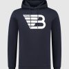 Volwassenen Ballin Amsterdam | Original Icon Logo Print Hoodie | Dark Blue