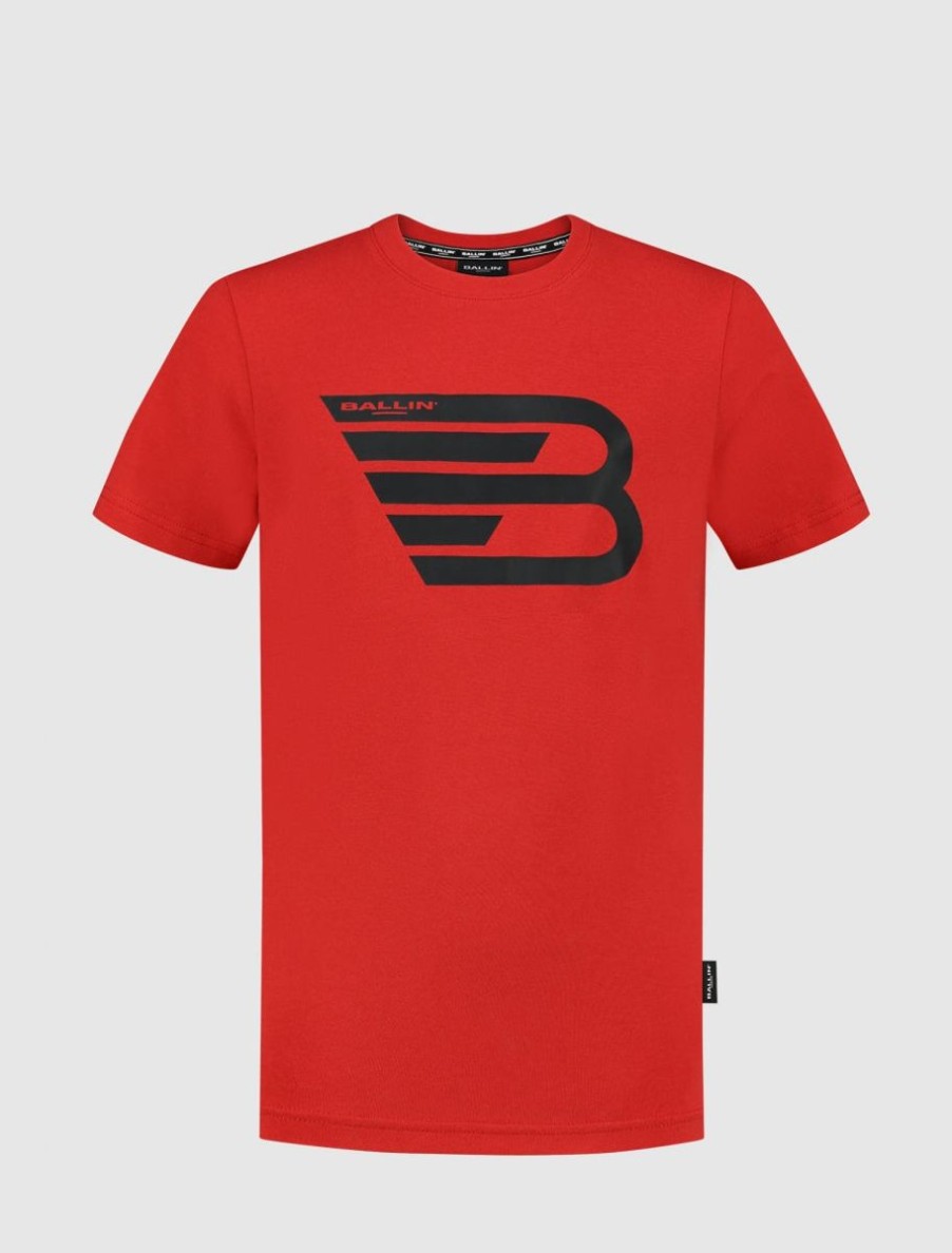 Kinderen Ballin Amsterdam | Kids Original Big Icon Logo T-Shirt | Red