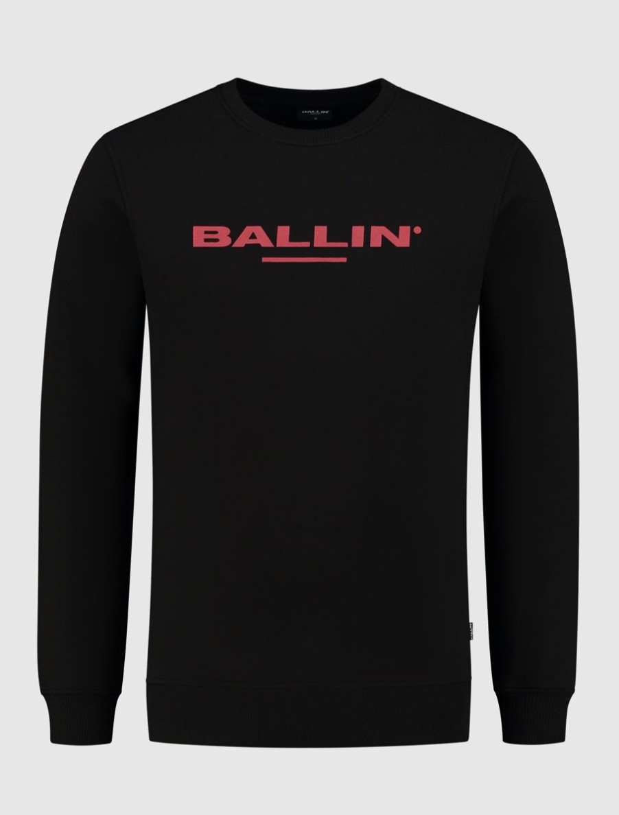 Volwassenen Ballin Amsterdam | Logo Print Sweater | Black