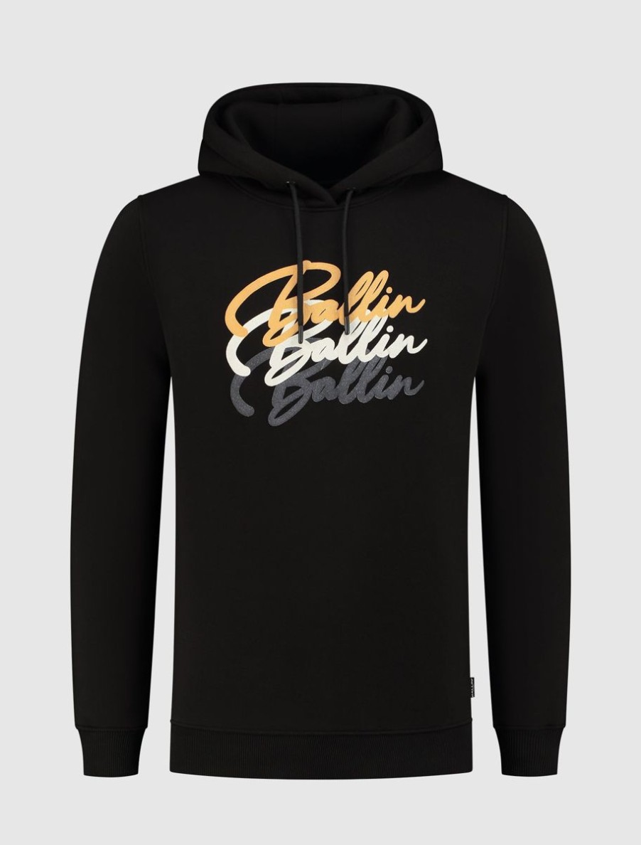 Volwassenen Ballin Amsterdam | Gradient Logo Print Hoodie | Black