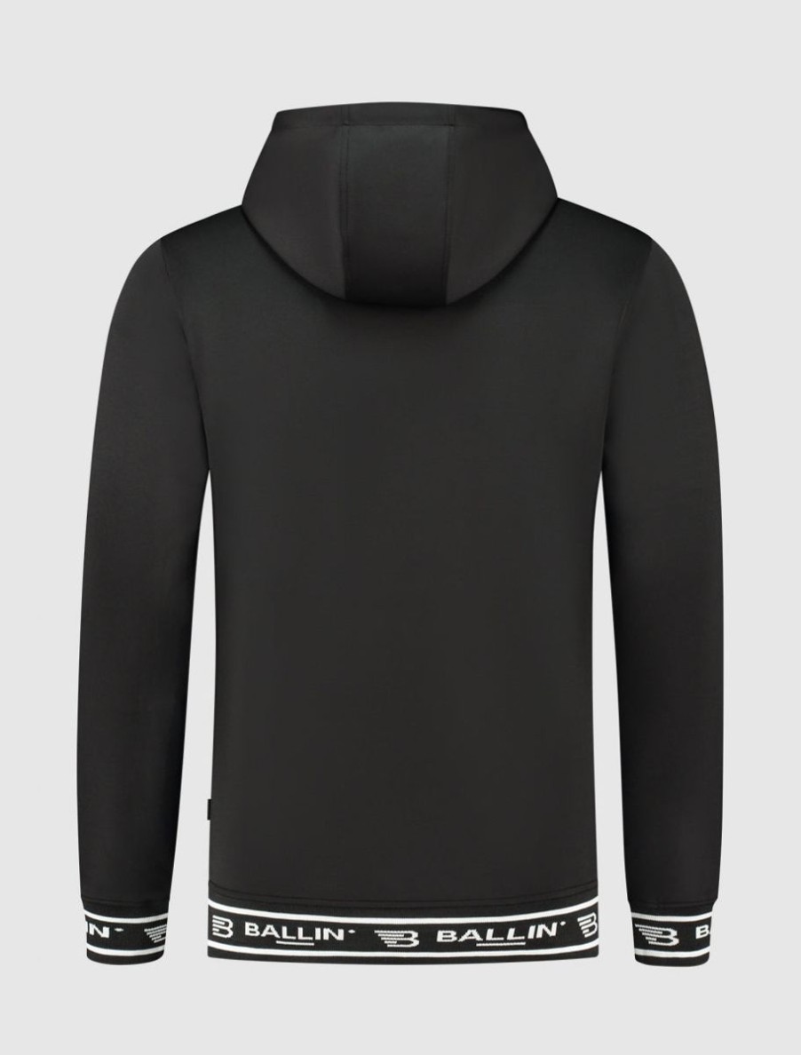 Volwassenen Ballin Amsterdam | Scuba Jacquard Hoodie | Black